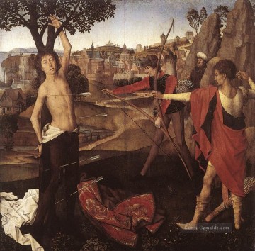  martyrium - Das Martyrium des Heiligen Sebastian 1475 Niederländische Hans Memling